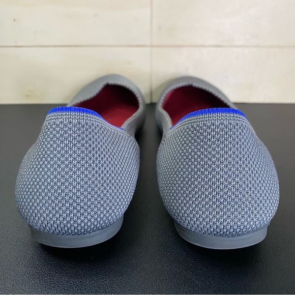 Rothys The Flat Pebble Grey Women's Size 8 Shoes Knit Ballet Flats Slip-Ons - Picture 6 of 11